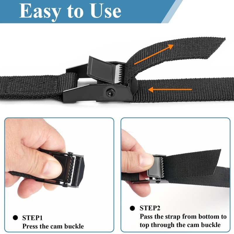 PEASUG PEASUG Tie Down Straps, 4 Pcs Lashing Small Ratchet