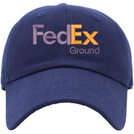 FedEx Ground Hat Embroidered Cotton Cap Classic Adjustable Baseball Hat (Purple Orange Print)