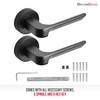 Decoranddecor Mirage Matt Black Internal Door Handles Lever On Rose