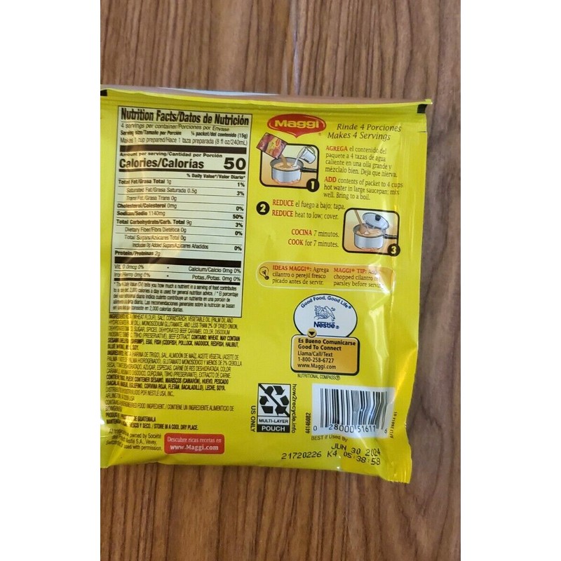 MAGGI 6 PACK CHICKEN FLAVORED VARIETY PACK /SOPA MAGGI VARIEDAD