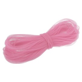 QUARKZMAN 48 Yards Mesh Tube 3/16 Inch Decorative Tubes Flex for Wreath Gift Decorations Birthday and Wedding Party Crafts - Pink