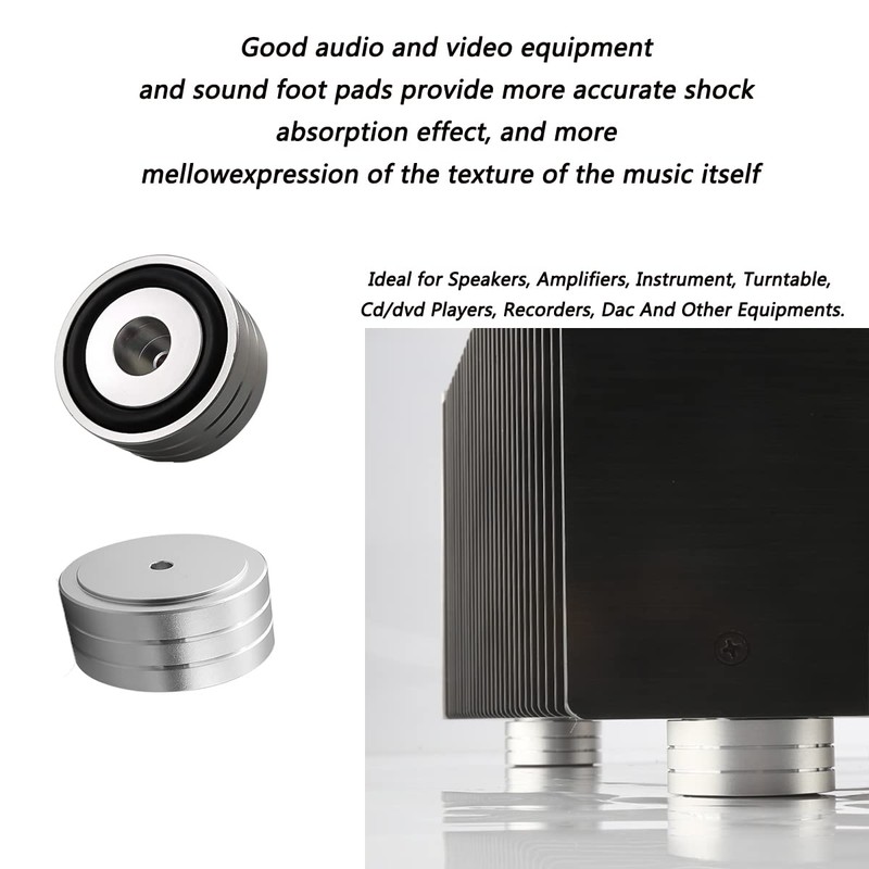 4 Sets High-End HiFi Aluminum Speaker Feet, Shock Base Pad