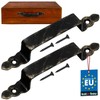 KOTARBAU® Set of 2 Forged Door Handles Black + Antique