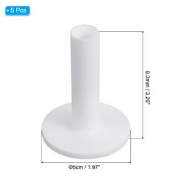 PATIKIL 5 Pack 3.3" Rubber Golf Tees Tall Practice Training Driving Range Tees Stable Ball Holder for Outdoor Indoor Hitting Cushion, White
