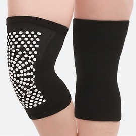 Knee Warmer, BIG Size, Knee Support, Large Size, Thermal, Elderly, Loose, Set of 2, Warming, 0.6 gal (2 L), 3L, Men's, Chubby, Cold Protection (Black, XL)