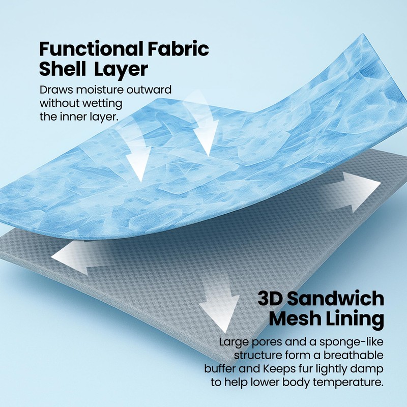 Fitwarm Ice Print Dog Cooling Vest, Summer Clothes for Small