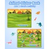 D-FantiX Animal Sticker Book for Kids, Dinosaur Unicorn Mermaid Farm