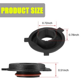 Flygun 2 PCS H4 Car LED Headlight Bulb Retainers, Nylon Fiber Durable Headlight Bulb Adapter Sockets, High-Performance Bulb Adapter Bracket Holder Base Sockets for SUV Truck