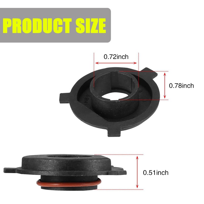 Flygun 2 PCS H4 Car LED Headlight Bulb Retainers, Nylon