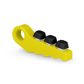 Distractibles 3-in-1 Fidget Spinner with Clicker Buttons and Sensory Strip, Stress Relief Toy for ADHD and Anxiety (Yellow-Black)