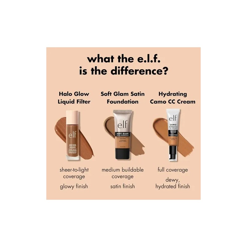 Elf Base De Maquillaje Soft Glam Satin Foundation 30 Ml