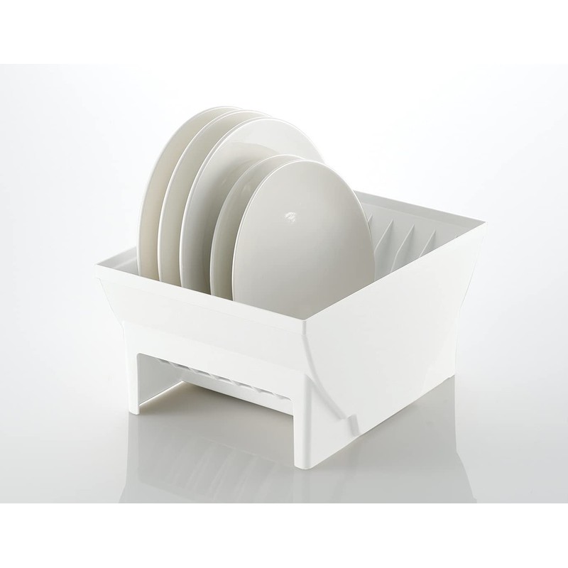 Richell Totono N Dish Stand for Drawers, Wide, White, 11.0
