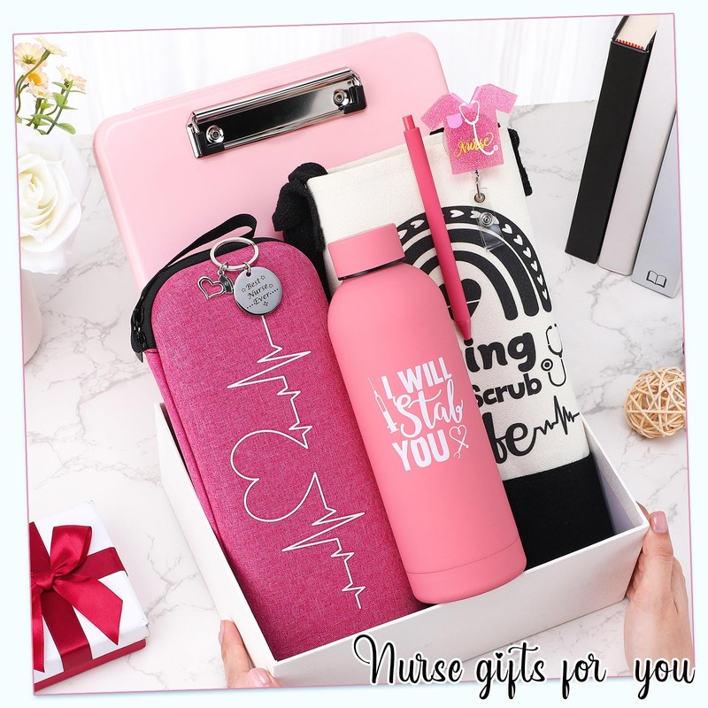 7 Pcs Nurse Week Appreciation Gifts Canvas Bag Tumbler Pen