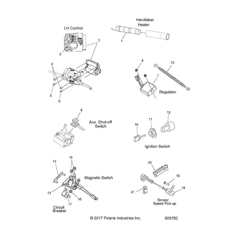 Polaris New OEM Ignition Switch Kit, Part 2205055