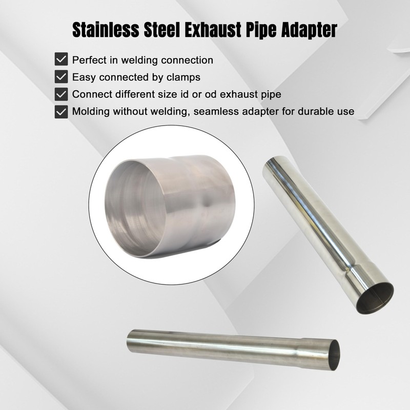 Elifecenter Universal ID 4" Exhaust Coupler Stainless Steel Exhaust Adapter