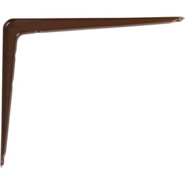 Amig - Shelf Bracket Stainless Steel Model 6 | Metal Bracket for Shelves | Shelf Bracket | Colour: Brown | Dimensions: 150 x 125 mm | Recommended Max Weight: 35 kg