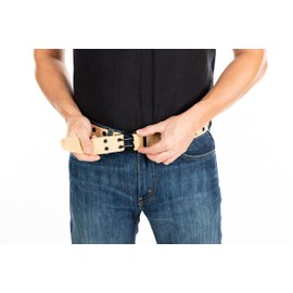 Funky Junque Unisex Heavy Duty Funky Grunge Double Ring Canvas Belt Military Style X-Large (38-40) - Beige