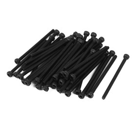 TOP-VIGOR 50Pcs Hexagon Socket Head Cap Screws, M2 x 30mm 12.9 Alloy Steel Replacement Machine Fastener Screws, Fully Thread for Bicycle Motorcycle Repair, Professionals Landlords Repairmen, Black