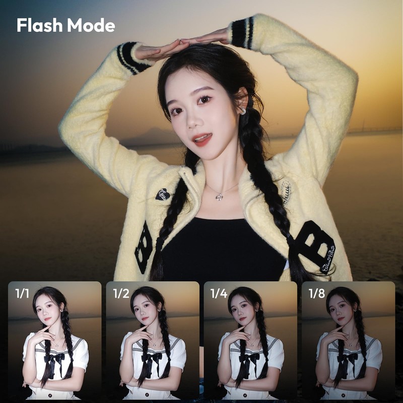 ULANZI SL02 Mini Flash Speedlite with Video Light, GN8 6500K