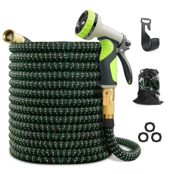 Expandable Garden Hose-25Ft Expanding Water Hoses with 10 Spray Nozzle