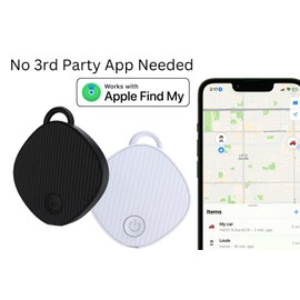 Unlimited Range GPS Tracking Device Item Locator for Car, Purse, Pet, Key Work with Apple Findmy No 3rd App Needed (White)