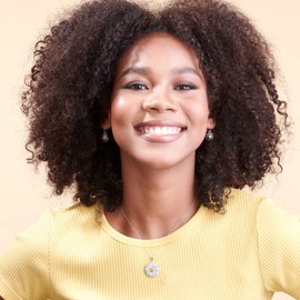 BLING BIJOUX - WOMEN'S SILVER EARRINGS - Sterling Silver drop Earrings with Gold Pollen Sunflower - women's jewellery and Gifts - Hypoallergenic earrings Hooks