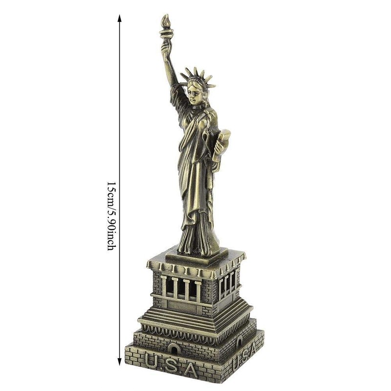 Broco Statue Of Liberty Metal Building Model Desk Decoration Gift