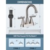 Cobbe 4 inch Brushed Nickel Bathroom Faucets with Pop up