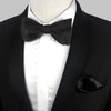KOOELLE Mens Premium Silky Bowties Tuxedo Solid Colors Bow Ties