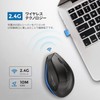ECHTPower Wireless Vertical Ergonomic Mouse, Wireless 2.4G, Silent, Blue LED,
