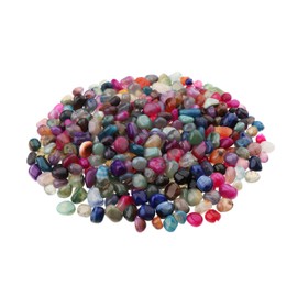NKlaus 300 g Tumbled Stones Agate 5-10 mm Healing Stones Gemstones Colourful Decoration 14694