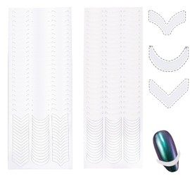 French Manicure Stickers,Nail Art Stickers,French Nail Design,Nail Decals,Manicure Accessories,Nail Art Decoration,Adhesive Nail Stickers,DIY Nail Art，4608 Pieces in a 4-Pack (Regular)