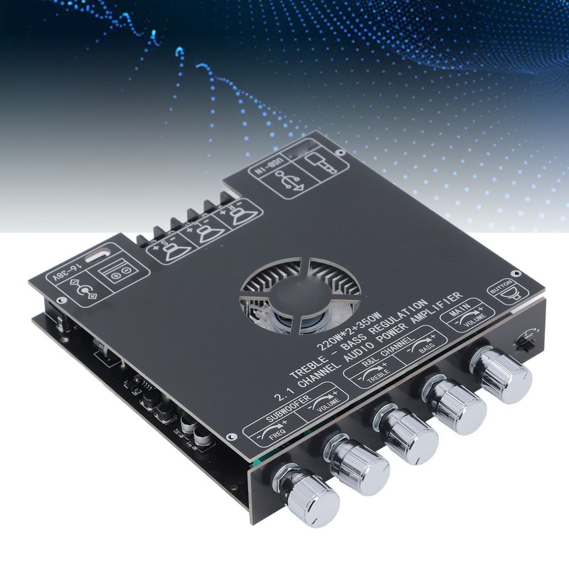 ZK AS21 Bluetooth Amplifier Board Dual Channel TPA3255 Chip 220Wx2