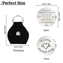 Christmas Gifts Best Friend for Her Him Gifts Women Men Sister Gift Keychains Back to School Gift Pocket Hug Token Birthday Present Friendship Presents for Friends Big Brother Bestfriend Graduation