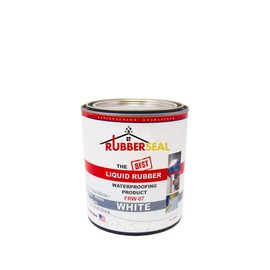 Rubberseal Liquid Rubber Waterproofing and Protective Coating - Roll On WHITE (32 ounces)