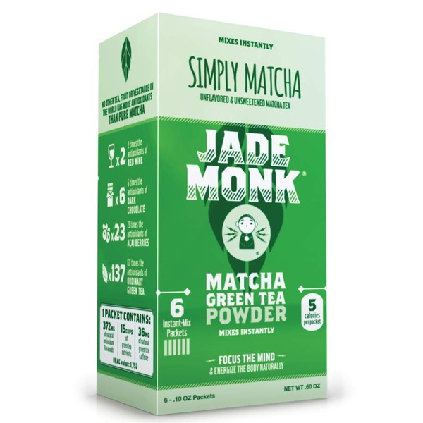 On-The-Go Matcha Green Tea - Enjoy Anytime, Anywhere - All Natural, Mixes Instantly (Simply Matcha, 6Pack)