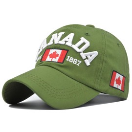 RNFENQS 4 Pack Canada Hat Cotton Embroidered Maple Leaf Canadian Baseball Cap Canada Souvenirs for Men Women