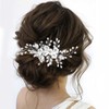 Wedding Flower Hair Vine Pearl Headband, Bridal Jewellery Bridal Leaf