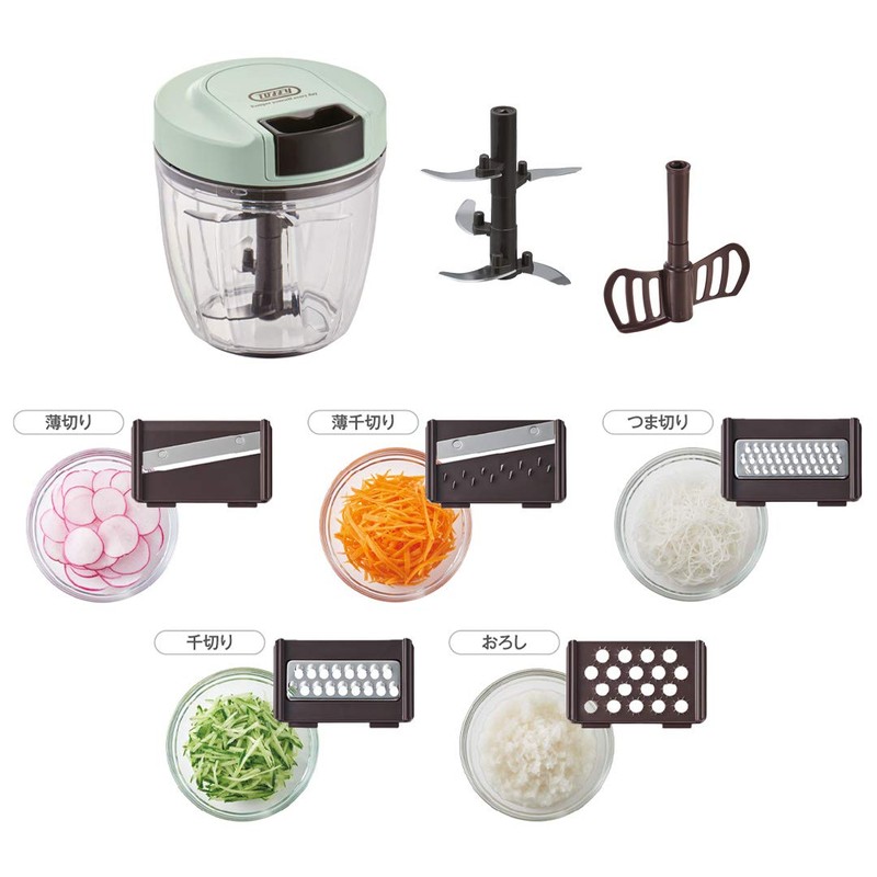 Toffy K-HC7-PA Multi-Handy Chopper (Pale Aqua) No Power Supply Required,