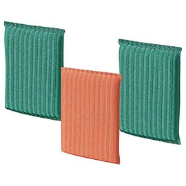 I K E A - Pepprig Scouring Pad 3 Pack Works Effectively on Pots and Pans.Rinse and dry between uses and they stay fresh and last a long time.