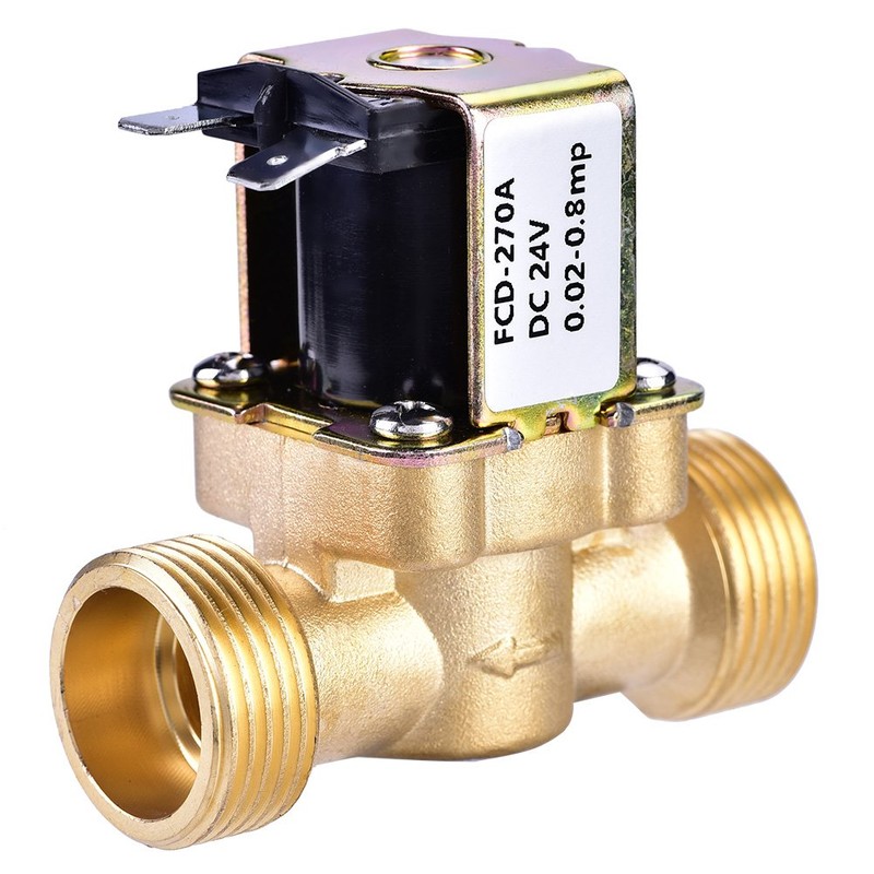 3/4" Solenoid Valve, DC 24V N/C Brass Electric Solenoid Valve