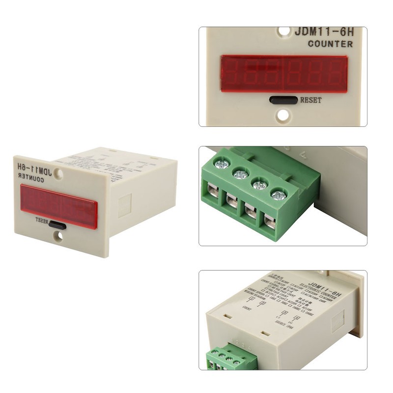 JDM11-6H 6 Digit Display Electronic Counter DC 12V