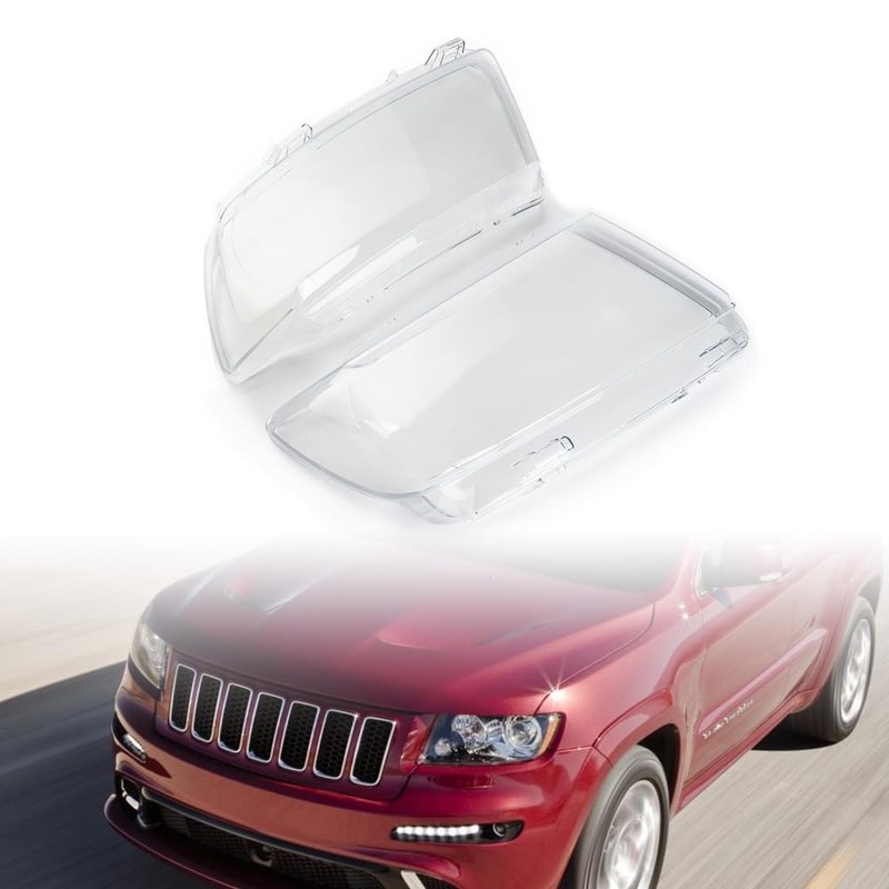 Anzios Left Right PC Transparent Lens Headlight Covers Compatible for