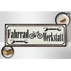 FEMER Wooden Sign 27 x 10 cm Bicycle Workshop