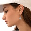 ALEXCRAFT Sterling Silver Teardrop Earrings for Women Silver Leverback Drop