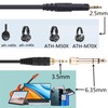 Saipomor ATH-M70x Audio Cable Coiled Replacement 3.5mm/6.35mm to 2.5mm Male