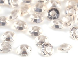 Zerodis Pack of 10000 Acrylic Beads Vase Filler Table Centerpiece Wedding Bridal Shower Decorations 4.5mm (Transparent White)