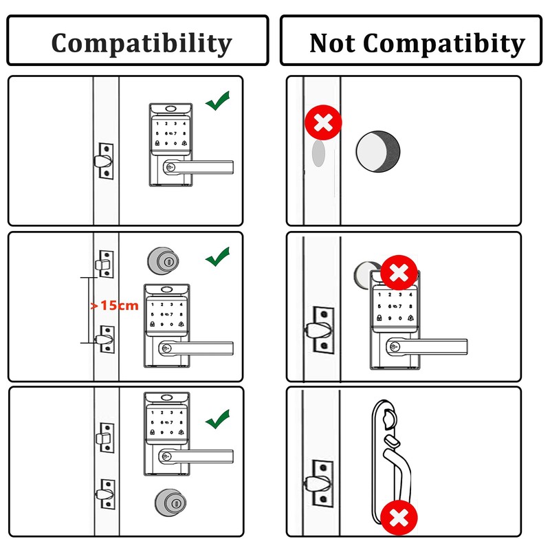 Keyless Entry Auto Door Lock, Smart Deadbolt Lock with Door