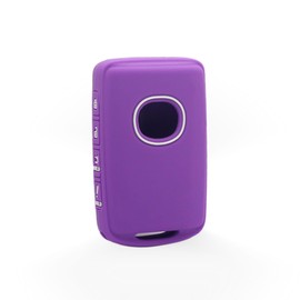 SEGADEN Silicone Cover Protector Case Holder Skin Jacket Compatible with Mazda 4 Button Smart Remote Key Fob CV9533 Purple