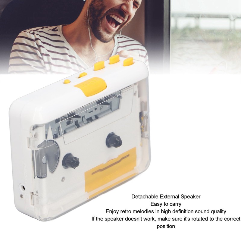 USB Cassette to MP3 Converter, Cassette Tape Player with Detachable